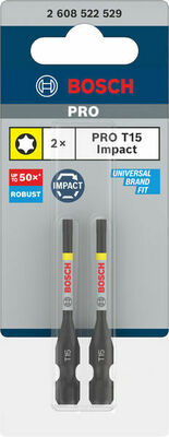 Bosch Power Tools PRO Impact Bit, T15 55 mm, 2-tlg. 2608522529VE(2)