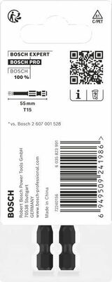 Bosch Power Tools PRO Impact Bit, T15 55 mm, 2-tlg. 2608522529VE(2)