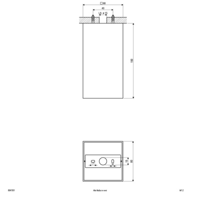 EVN Lichttechnik Deckenanbauleuchte GU10 quad.ws starr 8041501