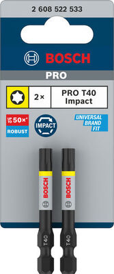 Bosch Power Tools PRO Impact Bit, T40 55 mm, 2-tlg. 2608522533VE(2)
