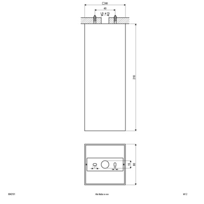 EVN Lichttechnik Deckenanbauleuchte GU10 quad.ws starr 8042101