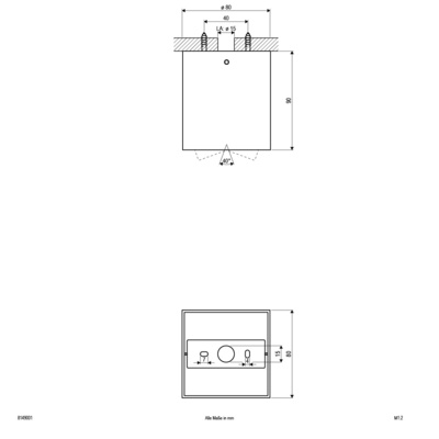 EVN Lichttechnik Deckenanbauleuchte GU10 quad.ws schwenk 8149001