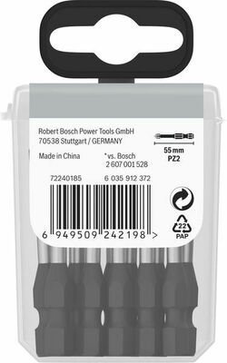 Bosch Power Tools PRO Bit Impact PZ 55mm 15tlg 2608522546VE(15)