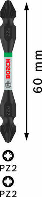 Bosch Power Tools PRO Bit Impact Double-End PZ2 65 mm 2608522549