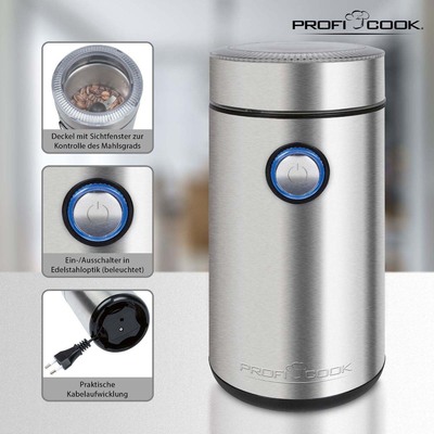 PROFICOOK Kaffeeschlagwerk 150W PC-KSW 1216 inox
