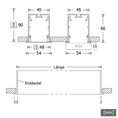 LTS Licht&Leuchten LED-Einbauleuchte 830, DALI, si-elox MLR045108302APBD.s-e