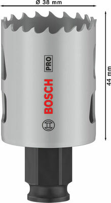 Bosch Power Tools Pro Lochsäge PC HSS-BI Muti Material 38 mm 2608594380