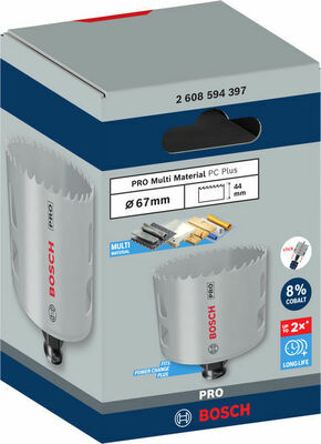 Bosch Power Tools Pro Lochsäge PC HSS-BI Muti Material 67 mm 2608594397