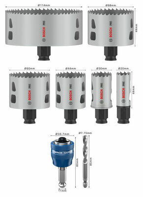 Bosch Power Tools Pro Lochsägen Set Multi Material 8tlg 2608594431VE(8)