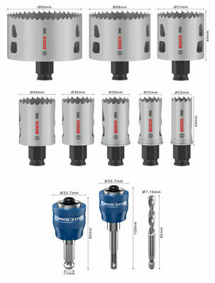 Bosch Power Tools Pro Lochsägen Set Multi Material 11tlg 2608594432VE(11)