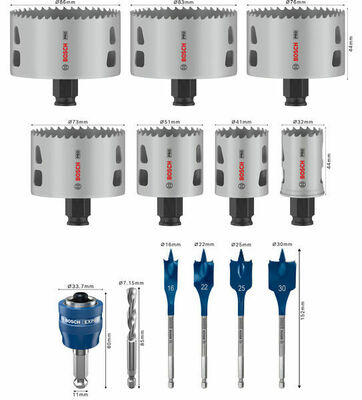 Bosch Power Tools Pro Lochsägen Set Multi Material 13tlg 2608594433VE(13)