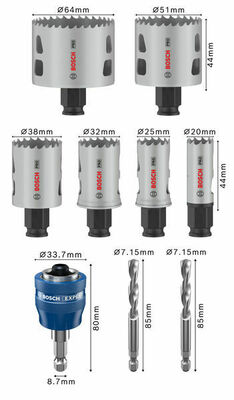 Bosch Power Tools PRO Multi Material PC Plus Lochsägen-Set 20 25 2608594435VE(9)