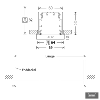 LTS Licht&Leuchten LED-Einbauleuchte 830, DALI, si-elox MLR060118302AOVD.s-e