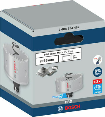 Bosch Power Tools Pro Lochsäge PC HSS-BI Sheet Metal 68 mm 2608594462