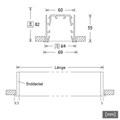 LTS Licht&Leuchten LED-Einbauleuchte 840, DALI, si-elox MLR060118402OPDD.s-e
