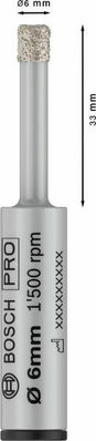 Bosch Power Tools PRO Ceramic dry Bohrer, 6 x 33 x 13 mm 2608599053