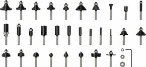 Bosch Power Tools PRO Fräser Set, 1/4" Schaft, 30-tlg 2607017476