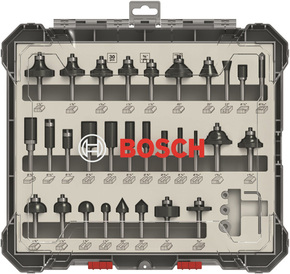 Bosch Power Tools PRO Fräser Set, 1/4" Schaft, 30-tlg 2607017476