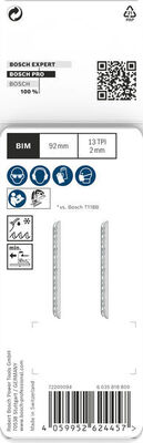 Bosch Power Tools PRO Metal thick T121BFC Stichsägeblatt 92 mm 2608655096VE(2)