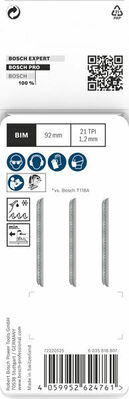 Bosch Power Tools Pro Stichsägeblatt T121AFC 3 pcs 2608655105VE(3)