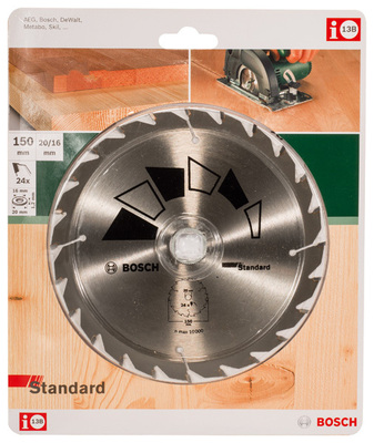 Bosch Power Tools Kreissägeblatt 150 mm Bohrung= 20 2609256806