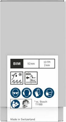 Bosch Power Tools PRO Metal thick T121BFC Stichsägeblatt 92 mm 2608655112