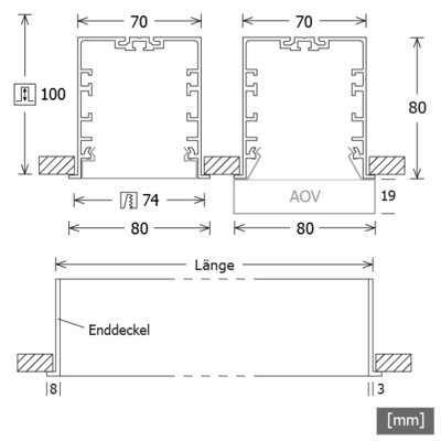 LTS Licht&Leuchten LED-Einbauleuchte 840, DALI, weiß MLR070118402AOBDA.ws