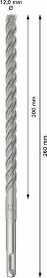 Bosch Power Tools PRO SDS plus-5X Hammerbohrer 12 x 2608833907VE(10)