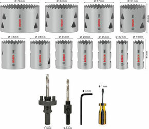 Bosch Power Tools Pro Lochsäge HSS-BI Set Multi Material 17tlg 2608900525VE(17)