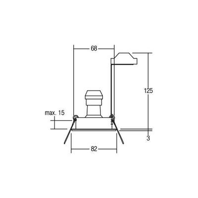 Brumberg Leuchten HV-Einbaustahler GU10 max.50W/sw-alu 36187250