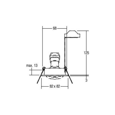 Brumberg Leuchten HV-Einbaustahler GU10 max.50W/sw-alu 36188250