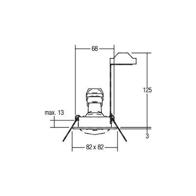 Brumberg Leuchten HV-Einbaustahler GU10 max.50W/ni-matt 36305150