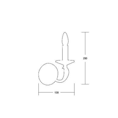 Brumberg Leuchten Wandleuchte E14 gold 1x40W max. 50801050