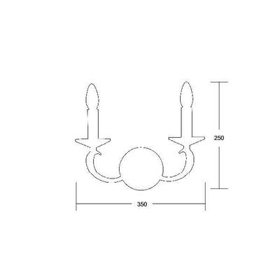 Brumberg Leuchten Wandleuchte E14 chrom 2x40W max. 50802020