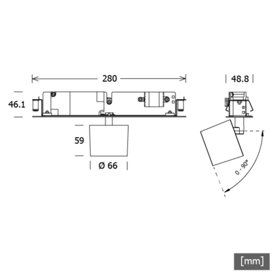 LTS Licht&Leuchten Strahlereinsatz 930, DALI, schwarz LK-ORYO 060. #672172