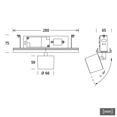 LTS Licht&Leuchten Strahlereinsatz 930, DALI, weiß LK-ORYO 070. #672181