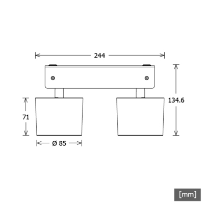LTS Licht&Leuchten Wand-u.Deckenleuchte 930, DALI, schwarz ORYO-WA2 202 #671979
