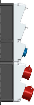 Mennekes Steckdosen-Kombination 650x225mm 32A IP44 951994