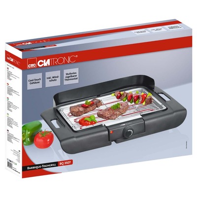 CTC Clatronic Barbecue-Tischgrill m.Windschutz CTC BQ 3507 sw