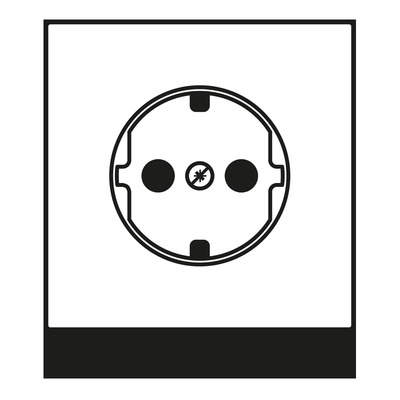 Jung Zentralplatte f.SCHUKO Steckdose LS 1520 PL WW