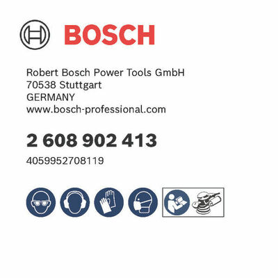 Bosch Power Tools Schleiffolie Expert O780 125mm,K240, 50x 2608902413