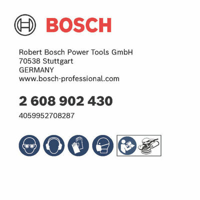 Bosch Power Tools Schleiffolie Expert O780 150mm,K60, 6x 2608902430(VE6)