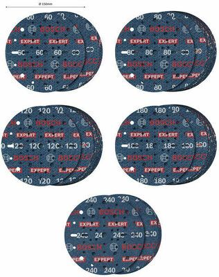Bosch Power Tools Schleiffolie Expert O780 Set 150 K80,150,180 2608902470
