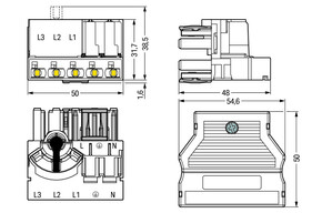 WAGO GmbH & Co. KG Verteiler Dreh- auf Wechselstrom 770-612