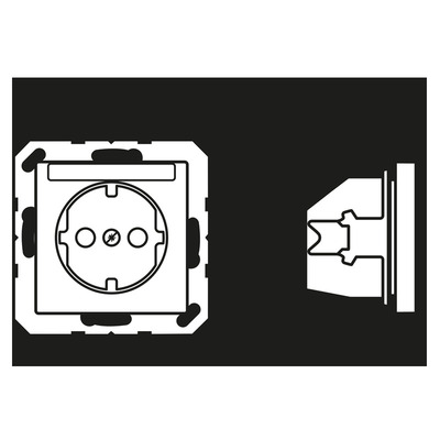 Jung SCHUKO-Steckdose 16A 250V m.Berührungsschutz A 1520 BFKINA GN