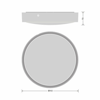 Ledvance LED-Wand-u.Deckenleuchte 830, DALI, weiß BLKHRDDA300P_830WT