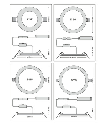 Ledvance LED-Downlight 840, DALI DLSLIM.DAD175V16WMS