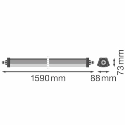 Ledvance LED-Feuchtraumleuchte 1,5m, 840, ML DPFLEXTH1,5P42WML840