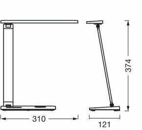 Ledvance LED-Tischleuchte CCT, dim, weiß Offic #4058075842960