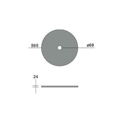 Brumberg Leuchten Akustikpaneel D595mm Aus. D68mm, grey 85010442